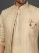 Festive Wear Thread Work Nehru Jacket Set For Men